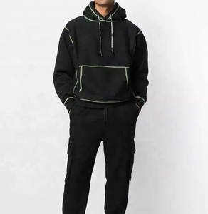 Sudaderas con capucha personalizadas de alta calidad para hombre al por mayor con impresión de logotipo bordado estilo de moda algodón poliéster - Product Image 1