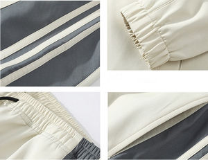 Conjunto Deportivo Personalizado al por Mayor con Cremallera, 100% Algodón, Secado Rápido, Cintura Alta, para Invierno, en Color de Contraste, Unisex - Product Image 5