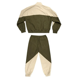 Traje de jogging en blanco personalizado 2025, recién llegado, chaqueta cortavientos, chándal estampado con cremallera, conjunto cortavientos de dos piezas de nailon para hombres - Product Image 5