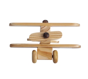 Hand Crafted Pine Wood Small Biplane Decorative Art Decorative Rustic Home Decor Accent Handmade farmhouse - Product Image 4