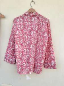 ชุดนอนลำลองสุดหรูแบบเรียบลื่นพิมพ์ลายดอกไม้ผ้าฝ้ายสำหรับ100% ฤดูใบไม้ผลิฤดูร้อนฤดูใบไม้ร่วงฤดูหนาว - Product Image 6