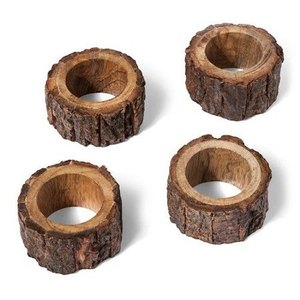 Rond de serviette en bois porte-citrouille conception populaire fabricant anneaux de serviette en bois de grande qualité au prix le plus bas - Product Image 6