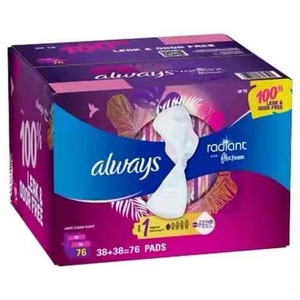 Always Maxi Almohadillas Femeninas con Alas para Mujer, Tamaño 5, Extra Pesado Durante La Noche - Product Image 1