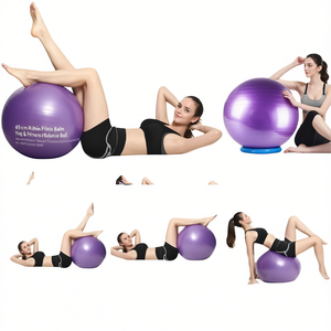 Pelota de Pilates Acanalada de 65 cm con Bomba - Pelota de Equilibrio para Yoga y Ejercicio Físico - Product Image 3