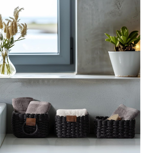 Corde de rangement en papier recyclé Panier de ferme Vaisselle Ustensiles de cuisine Paniers de rangement Paniers durables - Product Image 4