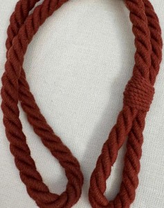 Abrazadera de Cortina de Algodón Color Naranja Quemado - Product Image 4