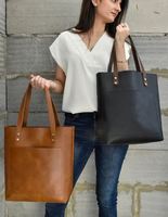 Sacs fourre-tout personnalisés en cuir véritable vintage, résistants à l'eau, portables, personnalisables, élégants, toutes saisons, pour femmes