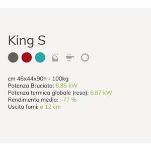 Estufa de Leña de Cerámica Roja Royal King S de 8.8 kW - Product Image 2