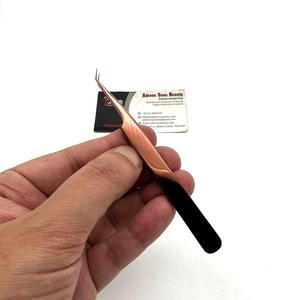 Pince à épiler isolante à 45 degrés en acier inoxydable plasma or rose, impression de logo personnalisée, service OEM durable - Product Image 6