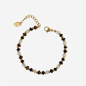 Vintage Waterproof 316l Stainless Steel Custom 18k Gold Plated Tiger Eye Agate Necklace Bracelet <b>Set</b> Jewelry <b>Sets</b> for Women - Product Image 5