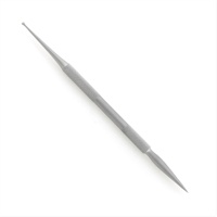 KOUNAIN Stylo à double embout en acier inoxydable pour nail art, motif gaufré, sculpture de l'argile, coupe-cuticules pour les doigts
