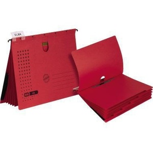 ELBA ULTIMATE Chic DIN A4 Red Cardboard <b>File</b> Folder <b>Organizer</b> with 5 Compartments - Product Image 1