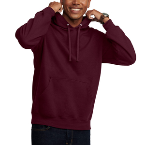Ensemble de sweats à capuche unisexe de qualité supérieure, couleur bordeaux, respirant, avec cache-cou intégré, logo personnalisé, impression numérique, sweats à capuche unis - Product Image 1
