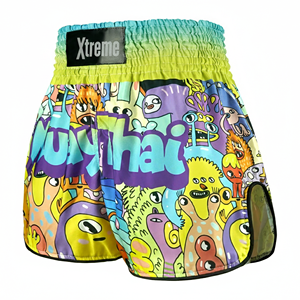 Shorts de Muay Thai et de Kickboxing, légers, respirants, extensibles, pour l'entraînement et les combats, pour hommes, femmes, adultes, logo personnalisé, polyester, élasthanne - Product Image 4