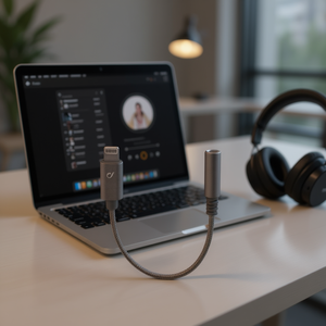 Câble adaptateur et convertisseur audio Lightning Grey Music Enabler 0,1 m - Product Image 3