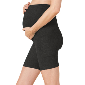 กางเกงปั่นจักรยานเอวสูงสำหรับคนท้องกางเกงขาสั้นผ้ายืดใส่เล่นกีฬายิมฟิตเนสแบบไร้ตะเข็บแท้กำหนดได้เอง - Product Image 5