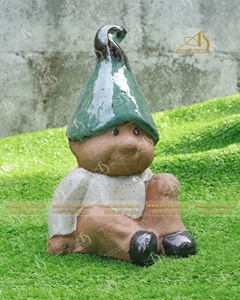 SH002H30 Statue de Clown debout moderne Unique en fibre de verre faite à la main pour une utilisation dans le jardin intérieur ajoute du charme à la personnalité - Product Image 4