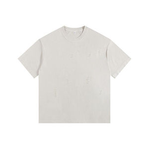 เสื้อยืดผู้ชายแขนสั้นผ้าฝ้ายทรงพอดีตัวแบบลำลองออกแบบโลโก้ได้ตามต้องการ - Product Image 2