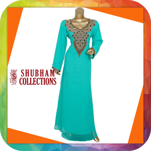 Personalizable señoras Kaftan Abaya hecho a mano piedra bordado Modal algodón elegante largo Casual fiesta étnico tradicional musulmán - Product Image 2