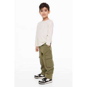 Survêtement en molleton décontracté pour garçons et filles avec pantalon empilé Vêtements d'hiver pour enfants Jogger et pantalon de survêtement cargo - Product Image 2