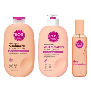 Ensemble de soins corporels parfumés à la crème de champagne rose, gel douche hydratant, lotion et brume parfumée, coffret cadeau pour le soin de la peau - Product Image 1