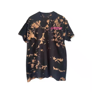 T-shirt personnalisé blanchi coupe ample pour hommes t-shirts Tie Dye inversés 100% coton été Plus Size Bleach Tie Dye t-shirt pour hommes - Product Image 6
