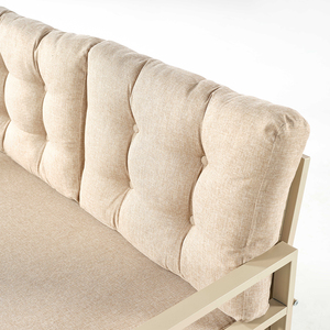 Juego de sofás de aluminio para exteriores de 4 piezas de lujo moderno con recubrimiento en polvo para hoteles y villas para comedores, salas de estar, Material de tela - Product Image 5