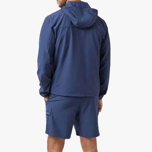 Ensemble de survêtement pour homme en polyester personnalisé, veste coupe-vent deux pièces, jogging, style streetwear estival, séchage rapide, respirant - Product Image 3