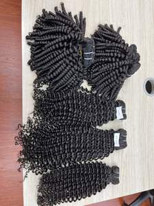 Cheveux raides de qualité de luxe couleur naturelle pas de perte pas d'enchevêtrement cheveux de trame cheveux bouclés - Product Image 2