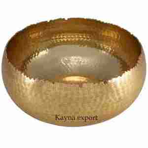 CUENCO DE DISEÑO MARTILLO NUEVO CHAPADO EN ORO DECORATIVO FANTÁNEO VENTA AL POR MAYOR PROVEEDOR DE CUENTA DE METAL USO PARA BODAS Y DECORACIÓN DE FIESTAS DE EVENTOS - Product Image 2