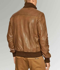New Street Wear High Quality Winter Sheep Skin Leather Motorcycle <b>Jacket</b> Trendy Elegant Fashion Warm Waterproof Windproof - Product Image 4