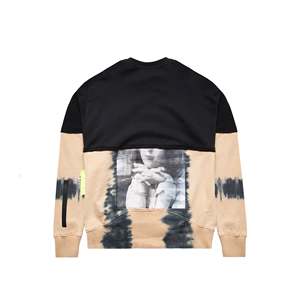 เสื้อสเวตเชิ้ตคอกลมทรงโอเวอร์ไซส์ Perks Mini Men's PSY Life Halfway สำหรับผู้ชาย ผ้าฝ้าย 100% ลายมัดย้อม ปัก 3 มิติ พิมพ์ลายสกรีน ไซส์ XXS - Product Image 2