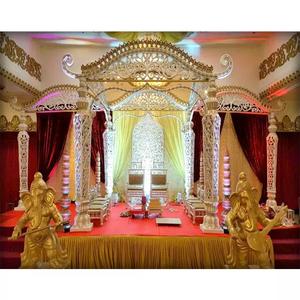 Decoración Tradicional para Mandap de Boda, Exquisita Decoración para Mandap de Boda, Decoración para Eventos con Temática de Boda, Decoración para Mandap en el Reino Unido - Product Image 1