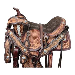 Vente en gros sur mesure selles de course de baril faites à la main en cuir véritable selles de cheval Western de qualité supérieure selles de rodéo Cowboy Tack - Product Image 5