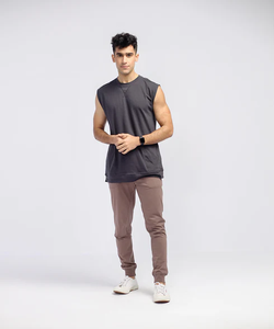 Direct Factory's Men's 100% Cotton Muscle Fit Tank Tops Transpirable Quick Dry Gym Sports Workout Clothing Precio bajo - Product Image 2