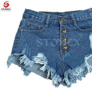 Fashionable Women Plus Size Scrunch Butt <b>Short</b> Denim Pants <b>Pocket</b> Women Ripped Casual <b>Short</b> - Product Image 3