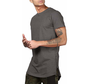 T-shirts à manches courtes pour hommes, col rond, coupe régulière, couleur unie, respirants, personnalisables, 100% coton - Product Image 2