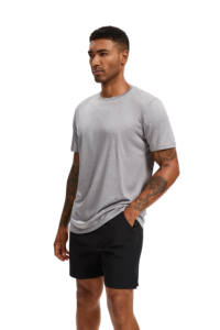 เสื้อยืดแขนสั้นสำหรับผู้ชายผ้าคอตตอน100% ลำลองคุณภาพสูงผ้า180กรัมแห้งเร็วสวมใส่สบายสำหรับฤดูร้อน - Product Image 4