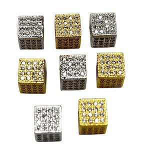 CZ Micro boîte forme laiton perles brin solide cuivre perles collier oxydé cuivre perles en gros perles brins faisant des bijoux - Product Image 4