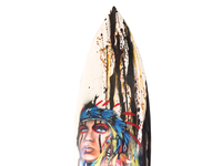 Vente en gros de mini planche de surf en bois décor pour salon tenture murale maison décoration intérieure panneau cadeau élégant