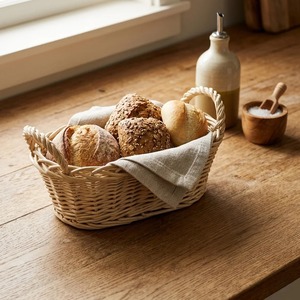 Rattan tabletop <b>bread</b> <b>basket</b> Handmade Storage <b>Basket</b> Wholesale eco-friendly Made in Viet Nam - Product Image 6