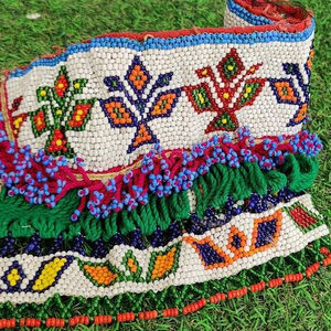 Cinturón de diseñador colorido para mujer, textil étnico hecho a mano, espejos bohemios, cinturón Banjara antiguo, bordado Vintage - Product Image 1