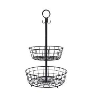 Wire Design Iron Metal Fruit <b>Basket</b> <b>Handle</b> Customized Color Eco-Friendly Modern Multi-Purpose for Kitchen Dining Table Storage - Product Image 1