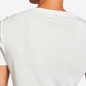 T-shirt classique 100% coton pour hommes, coupe ajustée, tricoté en blanc, écologique et anti-boulochage, service de conception OEM ODM - Product Image 4