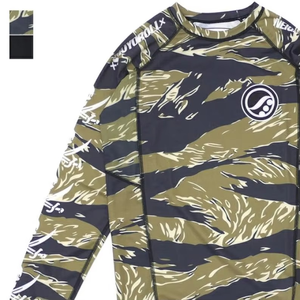 Men's Forest Green Long Sleeve Rash Guard Neighborhood Camo <b>Printed</b> Lightweight Running Clothes - Product Image 6