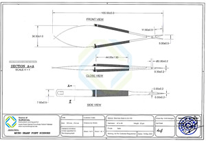 Tijeras Quirúrgicas de Acero Inoxidable con Punta Fina y Resorte, Accionamiento Manual, SOS-30299, Certificación CE, Uso Hospitalario y Clínico, 155 mm - Product Image 6