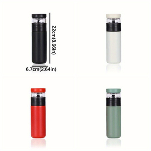 450ml 16oz Stainless Steel Vacuum Insulated Tea Infuser <b>Bottle</b> Leakproof Travel <b>Thermos</b> with Removable Filter - Product Image 2