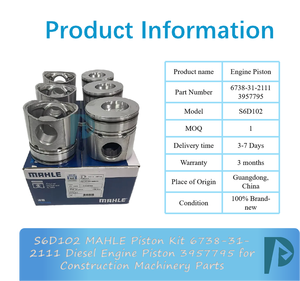 Kit de Pistón MAHLE S6D102 6738-31-2111 Pistón de Motor Diésel 3957795 para Piezas de Maquinaria de Construcción - Product Image 3