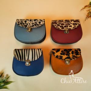 Bolso bandolera de Color rechoncho de cuero reciclado de nuevo estilo, bolso de cuero de piel con estampado de animales de alta calidad, bolso de hombro multicolor para mujer - Product Image 1