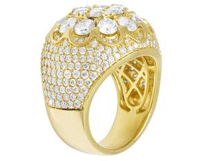 Luxury Iced Out Moissanite <b>Ring</b> <b>for</b> <b>Men</b> Gold Plated 925 <b>Silver</b> Hip Hop Jewelry - Product Image 4